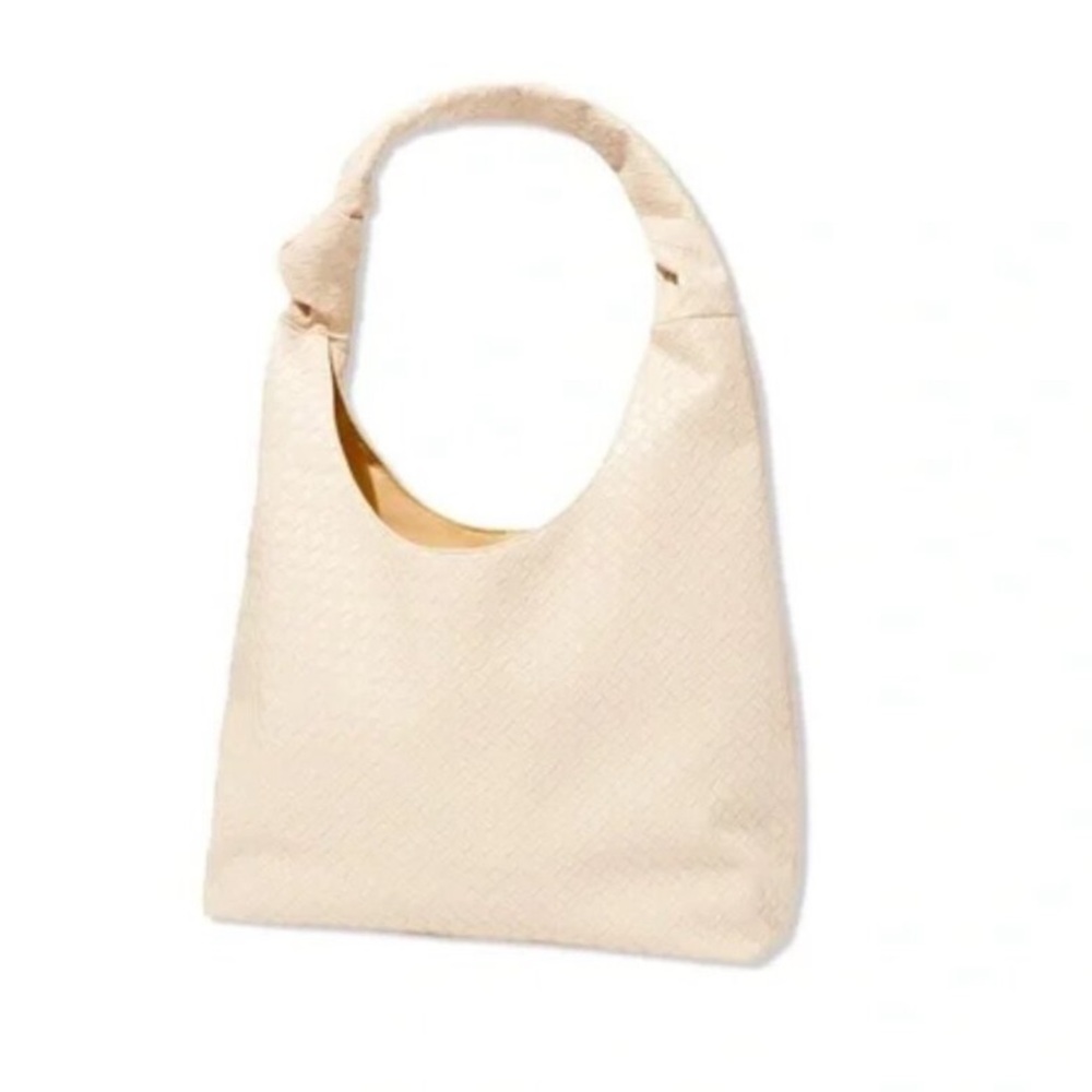 Ulta Beauty Cream Woven Hobo Bag